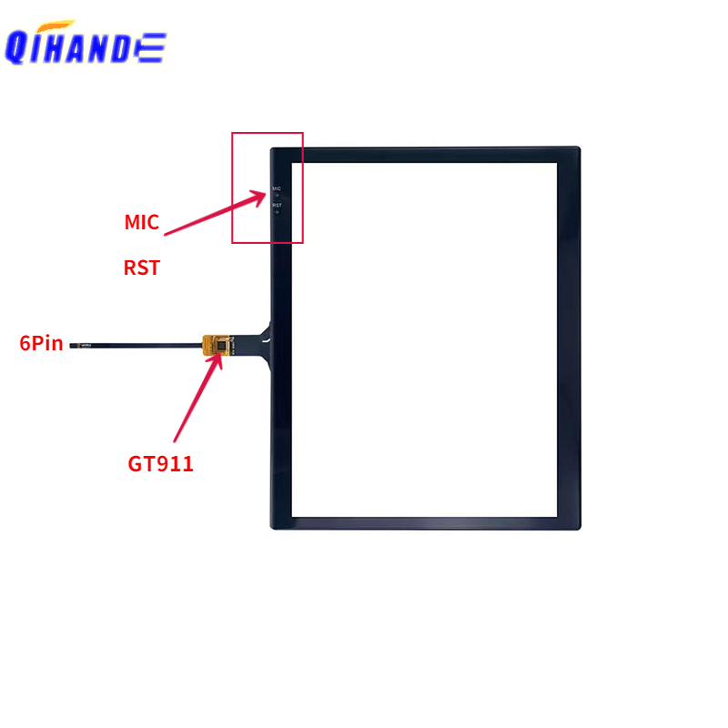 9.7 inch 6Pin GT911 212*172mm GPS Navigation Car Radio Multimedia Capacitive Touch Screen Digitizer P/N ANGS ASCTP-9008